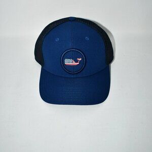 Vineyard Vines Whale Trucker Hat in Moonshine One Size #1F002879 NWT